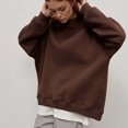 thumbnail image 4 of Timegard Sweat-Shirt Surdimensionné pour Femmes Col Rond Épaule Tombante Pull Automne Hiver Basique Décontracté, 4 of 9