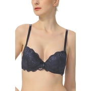phistic Women Lace Overlay Extreme Push Up Bra (Regular & Plus Size 34A-40D)