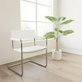 thumbnail image 5 of CRO Decor Modern Faux Leather Stainless Steel Office Chair Dining Chair, 5 of 15