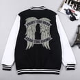 thumbnail image 4 of Chaquetas para hombre con estampado de alas de The Walking Dead, chaquetas de bombardero holgadas de moda de hip hop, uniformes de béisbol de otoño con personalidad para hombre, 4 of 4