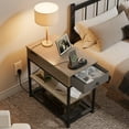 thumbnail image 6 of Dextrus End Table with Charging Station, Flip Top Nightstand with USB Ports & Outlets, Storage Shelves, 6 of 8