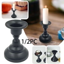 1Pc Candlestick Clearance! Nomeni Black Dual-Purpose Candlestick Iron Candlestick Simple Geometric Round Iron Candlestick 1Pc A, Home Decor Promotion Sale!