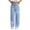 Light Blue, variant on Wide Leg Pants, Women's Fashion Comfortable Casual Versatile Pocket Straight Leg Trousers Long Pants Women High Waisted Pants (Light Blue,M)
