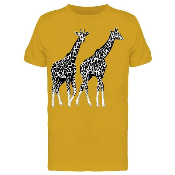 Giraffes Walking Sketch T-Shirt Men -Image by Shutterstock, Male Medium