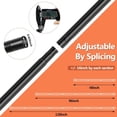 thumbnail image 3 of Curtain Rods No Drilling for Windows 32 to 48 Inch, 5/8 Inch Diameter Drapey Pole with No Drill Curtain Rod Brackets, Renter Friendly Cortineros Para Ventanas (Black), 3 of 8