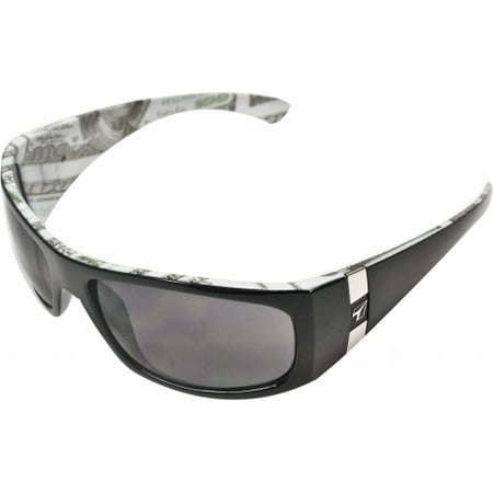 Shaka Close Wrap Fitting Sunglasses, Black C-Note Frame, SharpView Gray Le