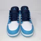 thumbnail image 2 of A i r-Jor-dan 1 Low UNC Powder Blue Sneakers, Size 7Y / 8.5W BNIB 553560-144, 2 of 6
