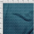 thumbnail image 2 of oneOone Cotton Jersey Teal Blue Fabric Small Motif Bandhani Sewing Craft Projects Fabric Prints By Yard 58 Inch Wide, 2 of 4