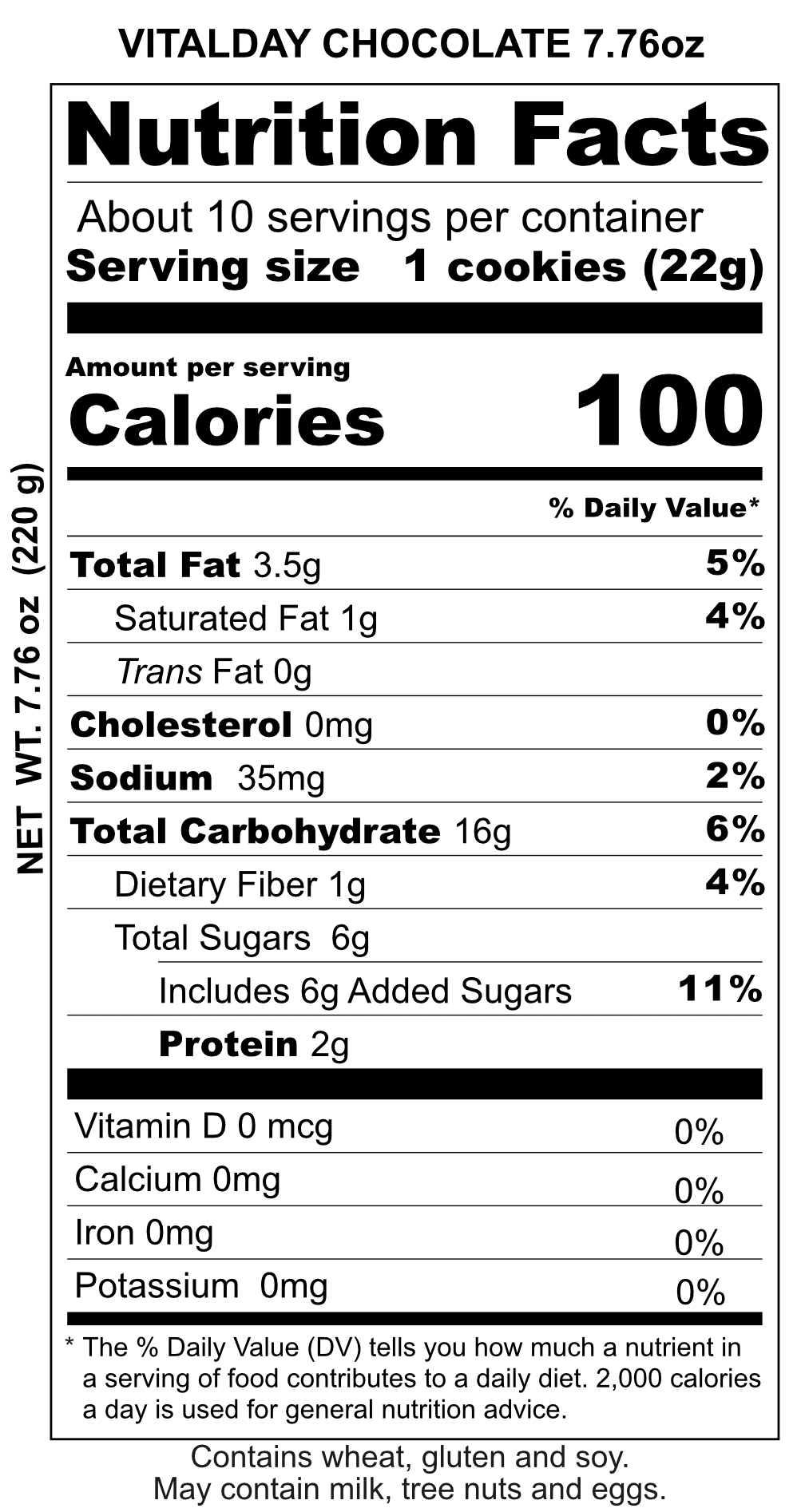 Gullón Vitalday Breakfast Chocolate Biscuits with Whole Grains, Baked, 7.76oz., 5 Count