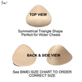 thumbnail image 2 of BIMEI Foam Mastectomy Breast Form Breathable Prosthesis Bra Insert Pads - SIZE 4, Beige, 2 of 5