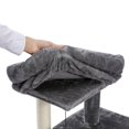 thumbnail image 5 of Schnappi 33" Grey Cat Tree for Indoor Cats - Cat Tower Condos with Scratching Post and Platform, Multi-Level Pet Play House Stable Kitty Furniture, 5 of 6