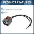 thumbnail image 4 of Conjunto de arnés de cableado de faros Unique Bargains No.68064998AA/645943 para DODGE CALIBER 09-11 Luz de señal de giro delantera Cable de arnés 3 terminales 15cm 1 conjunto, 4 of 7