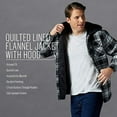 thumbnail image 3 of Wrangler Authentics Quilted Lined Flannel Shirt Jacket Biking Red with Gray Hood (Men's), Size S, 3 of 3