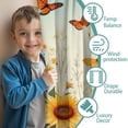 thumbnail image 3 of Blackout Kids Curtains,Sunflowers and Butterflies Childrens Insulated Curtains Set Of 2,Bedroom Essentials,Toddler Room Decor 52x63in(132x160cm), 3 of 4