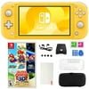 Nintendo Switch Lite in Yellow with Super Mario 3D All Star Game and Accessories Kit
