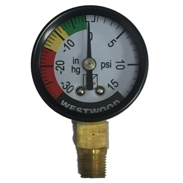 Westwood F10014 Filter Life Indicator Color Coded Compound Gauge