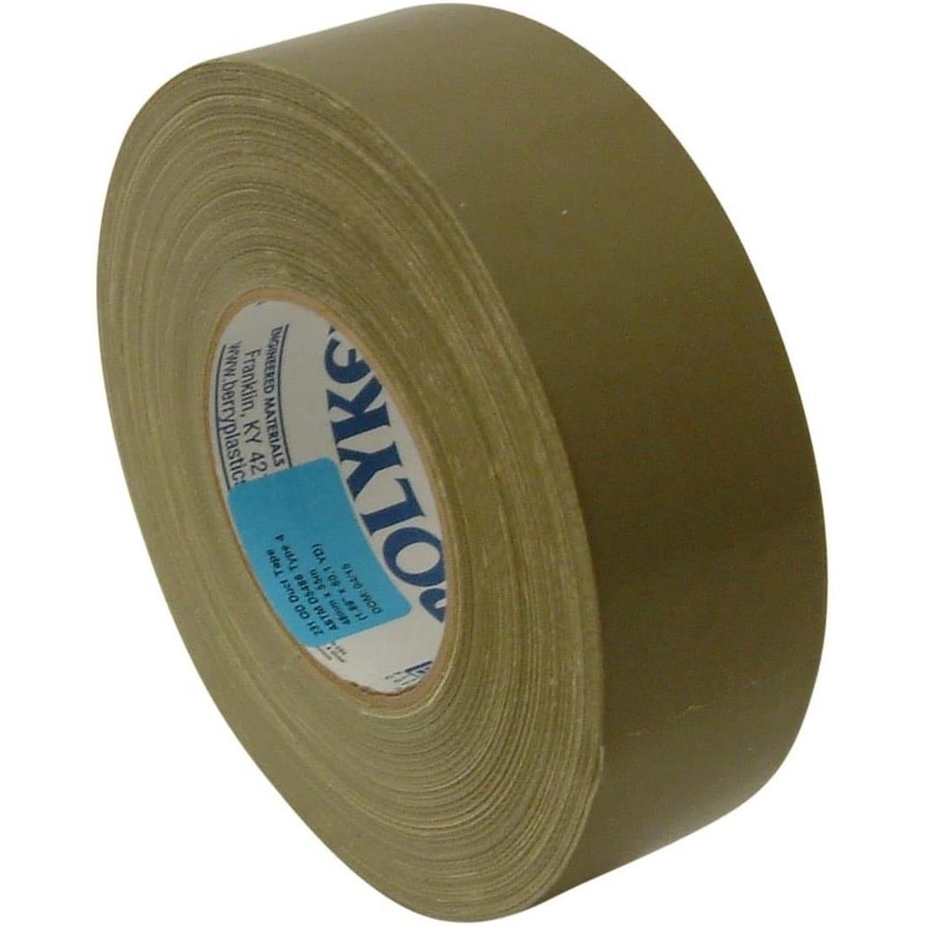 Polyken 231/OD20160 231 Military Grade Duct Tape 2" x 60 yd. Branded, Olive Drab