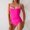 Hot Pink, variant on Women Sexy Tummy Control One Piece Swimsuits High Cut Bathing Suit Classic Slimming Swimwear Featuring Flattering V Notch Detail and Adjustable Straps Royal Blue S