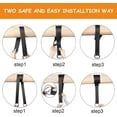 thumbnail image 4 of Kit de correas para colgar columpios de árbol de 1,5 m con mosquetones de seguridad y cierre de seguridad, accesorios para hamacas de camping., 4 of 7