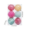 thumbnail image 3 of RBCKVXZ 3.1"/78mm Christmas Balls Ornaments Set, 6 Pcs Shatterproof Christmas Tree Balls Hanging Decoration, Muti-Color Sequi Xmas Ball Ornaments with Loop for Holiday Party Bulbs, 3 of 9