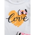 thumbnail image 6 of Biekopu Girl’s Valentine's Day Printing Long Sleeve Tops and Short Skirt Set, 6 of 8