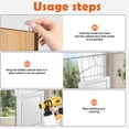 thumbnail image 3 of 20 Pack Cabinet Door Painting Drying Rack,304 Stainless Steel Door Painting Stand with 100 Pcs Zinc Plated Metal Screw-in Hooks,Cabinet Door Hangers,Art Drying Brackets for Classroom (120), 3 of 7