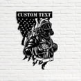 thumbnail image 3 of Craftnamesign Custom Firefighter Metal Wall Art LED Light, Firefighter Sign, Firefighter Gifts, 3 of 5