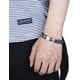 thumbnail image 4 of Pulsera para Hombre Silicona Negra, Acero Inoxidable 22 CM Metal Punk Pulsera Personalizada Joyería para niño Accesorio de Disfraz Regalo para el día de San Valentín Cumpleaños Navidad, 4 of 5