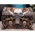 thumbnail image 1 of Ebros Pirate Skull With Crossed Dagger Blades Treasure Chest Box Jewelry Box 5"L, 1 of 9