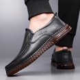 thumbnail image 6 of Mens Handmade Leather Slip On Loafers Casual Lightweight Soft Non Slip Walking Shoes for Driving Daily Work Office, 6 of 7