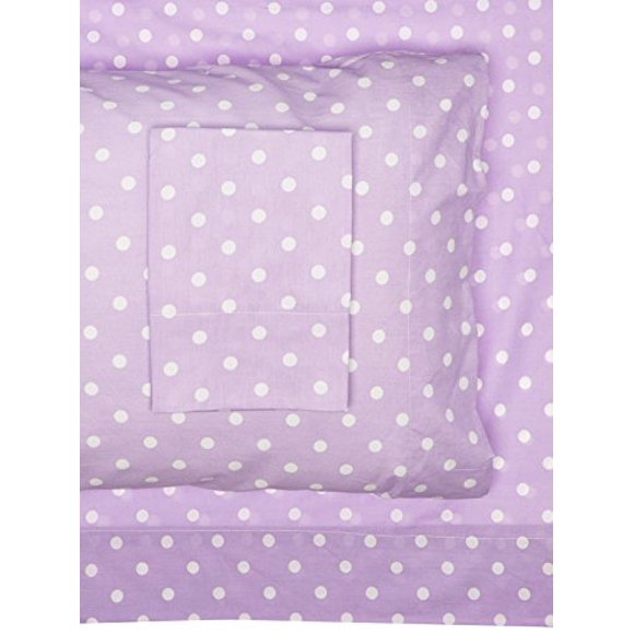 Mizone MZ20-419 Mi Zone Polka Dot Cotton Sheet Set Full Purple,Full
