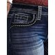 thumbnail image 4 of Pantalones cortos deportivos para mujer Pantalones cortos de mezclilla con puntadas en contraste lavados 2023 TrendyNavy BlueSmall, 4 of 5
