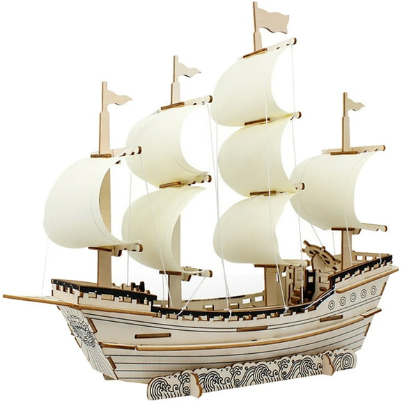 Miangastore Casse-Tête 3d Modèle de Voilier Casse-Tête 3d Modèle de Navire Décoration Casse-Tête de Voilier