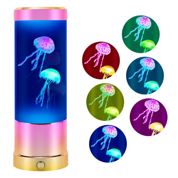 Jellyfish Lava Lamp,LED Fantasy Jellyfish Tank Aquarium Light,Large