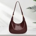 thumbnail image 3 of Shoulder Bag For Women Zipper Crescent Bag Pu Leather Hobo Bag For Work Decor Bag (WineRed), 3 of 10
