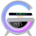 thumbnail image 2 of For Heavy Sleepers Living Bedroom Office Dorm Gift Kids Adults Alarm Clock with Wireless Charging, RGB Smart Light Bar Sunrise Dimmable Table Lamp Sound Machine Wake Up Light, Bluetooth Speaker, 2 of 7