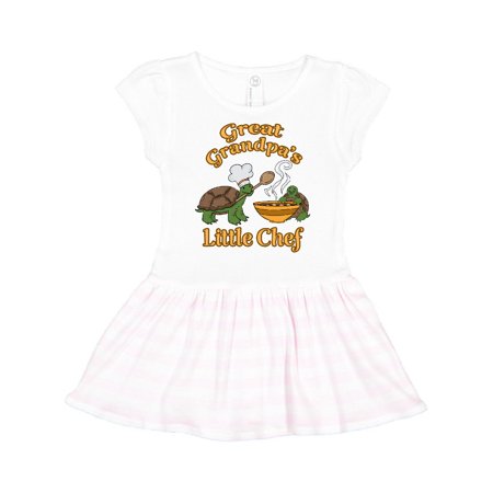 

Inktastic Great Grandpa s Little Chef with Cute Turtles Gift Toddler Girl Dress