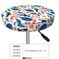 thumbnail image 2 of Uemuo Cute Sea Animals Pattern Round Bar Stool Seat Covers Washable Stool Cushion Slipcover Elastic Bar Chair Covers-13 inch, 2 of 7