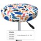 thumbnail image 4 of Balery Cute Sea Animals Fundas de asiento para taburete de bar redondo de tela de terciopelo ajustables que protegen de arañazos y manchas para sillas de 14 a 17 pulgadas.-12 inch, 4 of 7