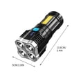 thumbnail image 3 of Rechargeable Flashlights High Lumens,Super Bright Led Flashlight Long Distance,Small Powerful Long Lasting Strong Flash Light Usb with Cob Side Light,Handheld Outdoor Flashlights for Camping Hiking, 3 of 9