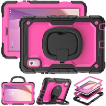 For Lenovo Tab M9 9.0 Inch 2023 TB-310XU/TB-310FU, 360 Rotating Shockproof Cover with Stand, Handle, Shoulder Strap, Rose Panel