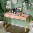 thumbnail image 6 of JAFUSI 39" Computer Desk with Drawers and Storage Shelf, Study and Work Desk for Bedroom Home Office, Pink, 6 of 6