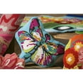 thumbnail image 2 of Drangonfly Shaped Hooked Pillow, 18'' x 18'' x 1'' inches, 2 of 3