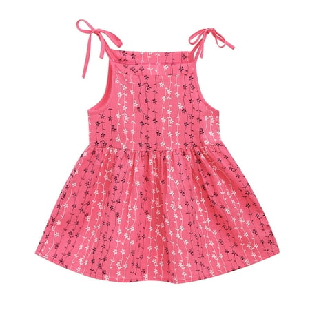 

Girls Dresses Sleeveless Party Tutu Dresses Floral Print Red 130