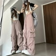 thumbnail image 3 of High Quality Cargo Pants For Women Korean Fashion Casual Pockets Baggy Trousers Baggy Wide Leg Pant Streetwear Sweatpants Female, 3 of 6