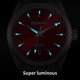 thumbnail image 4 of Reloj automático para hombres NH35 Movimiento Relojes mecánicos con corona atornillada 20ATM Reloj de pulsera de acero inoxidable con cristal de zafiro resistente al agua Super LuminousRed, 4 of 5