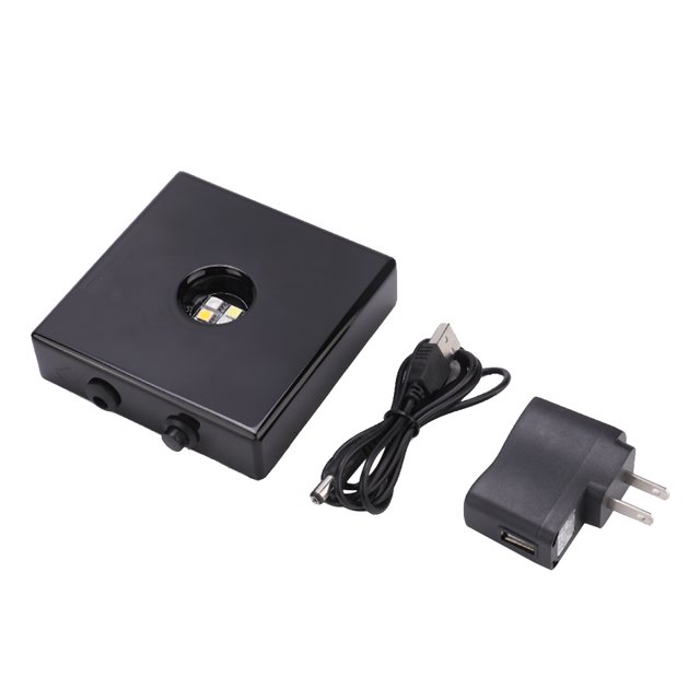 Enchufe de EE. UU. AC100-240V RGB + W LED luz brillante botella pegatina posavasos cuadrado para Bar mesa de fiesta