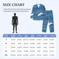 thumbnail image 4 of Naloa Sharks on White Blue Striped Men’s Pajamas Set - Long Sleeve Button Down Sleep Shirt and Pajama Bottoms Sleepwear Set-XX-Large, 4 of 7