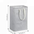 thumbnail image 2 of Ficarrico Cesto para la ropa sucia Cesta para abrigos plegable con asa de extensión portátil para ropa juguetes, gris, 2 of 7