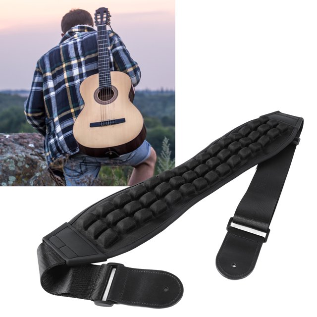 Correa para guitarra eléctrica ANGGREK con cojín de aire de Nylon ajustable engrosada cómoda